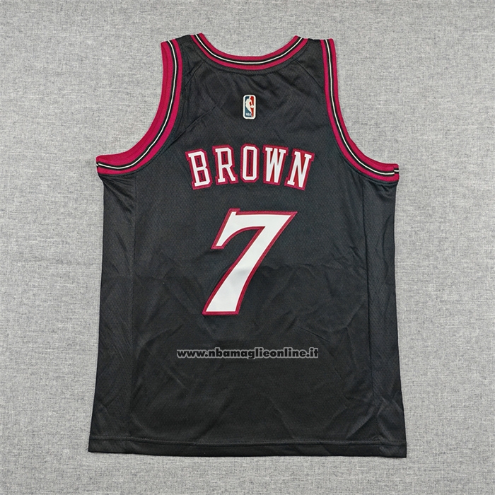 Maglia Bambino Philadelphia 76ers Jaylen Brown No 7 Classic 2025-26 Nero